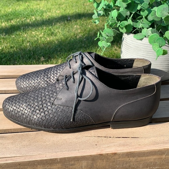 Stephane Kelian Paris Woven Leather Oxford Lace Up | Size 8 - Picture 4 of 12